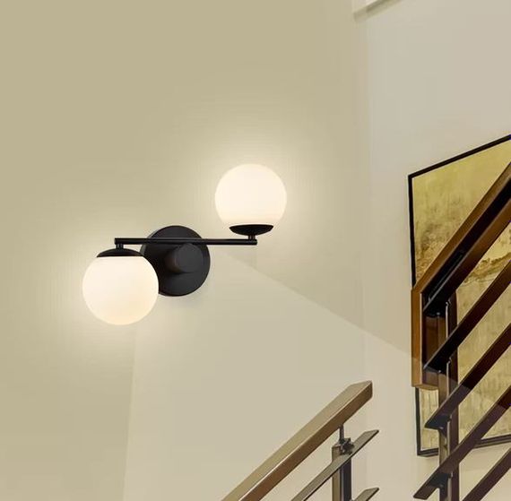 Бра настенное накладное шар минимализм BL-835W/16W WW BK | Зображення 4