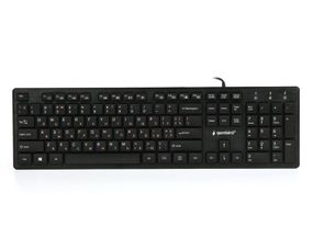 Клавіатура дротова Gembird KB-MCH-03-UA, українська розкладка, мультимедійна, "шоколадні" клавіші, чорний колір