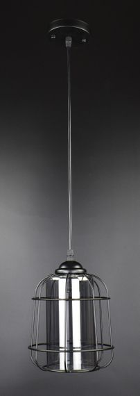 Люстра підвісна LOFT на 1 лампочку 26963 Чорний 30-100х17х17 см.