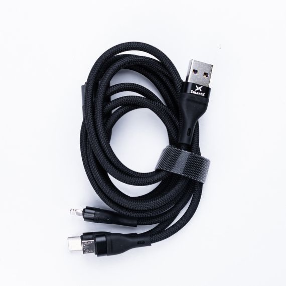 Кабель для зарядження 3-in-1 microUSB/Type-C//Lightning | Зображення 1
