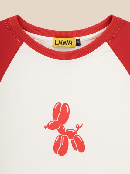 Футболка з принтом жіноча LAWA P-WB02425 XL Молочно-червоний shop (2000999641831) | Зображення 1