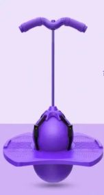 Синій Дитячий стрибун-джампінг на резинці (висота 54см, гумова трубка розтягується)