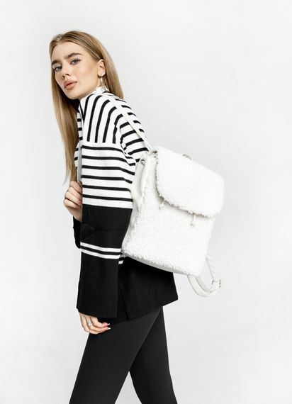 Жіночий рюкзак Sambag LOFT DOLLY білий 30 x 25 x 12 см (22200808) | Зображення 6