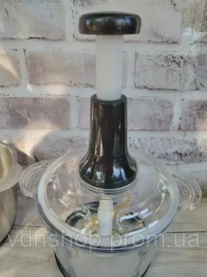 Подрібнювач кухонний Zepline ZP-00219 комплект із 2 чашами скло та металева 3.2 л чоппер 3000 Вт | Зображення 4