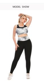 Жіночий фітнес костюм чорний топ + лосини plus size