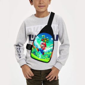Сумка через плече дитяча Супер Маріо 29х17 см сумка слінг для хлопчика (02174)