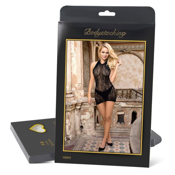 Сукня напівпрозора Star Night з вирізами та відкритою спиною, чорна, XS-M sexstyle | Зображення 3