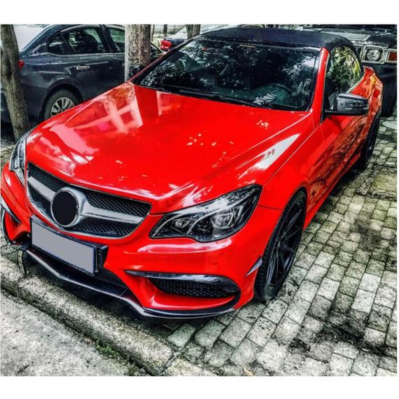 Накладки на передній бампер (для AMG-Line 2014-2016, Карбон) для Mercedes E-сlass coupe C207 рр | Зображення 2