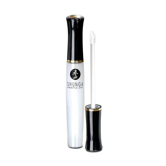 Стимулювальний блиск для губ Shunga LIPGLOSS – Sparkling Strawberry Wine (10 мл), ефект поколювання | Зображення 1