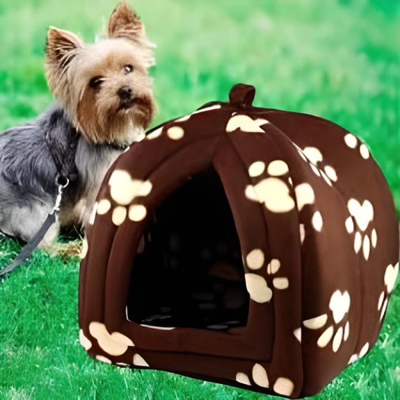 Мягкий домик для собак и кошек Pet Hut ∙ Домашняя будка – лежанка для животных ∙ Домик питомца 40х35х35 см