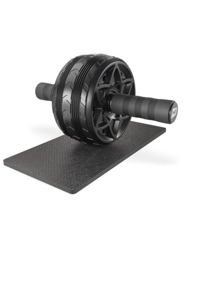 Ролик для пресу Hop-Sport з килимком чорний