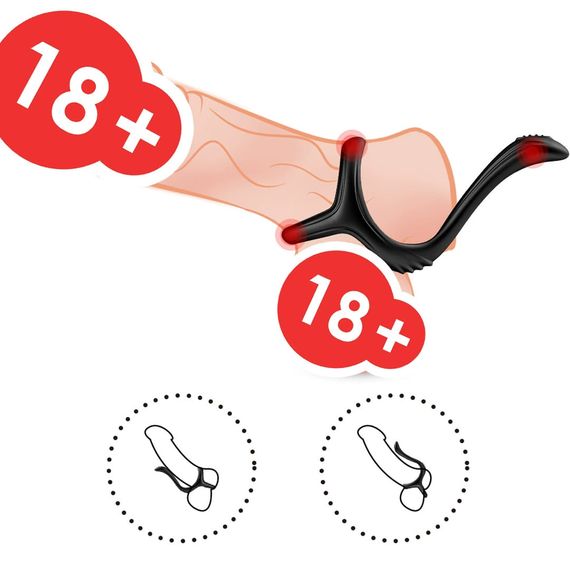 Ерекційне кільце Babydoll Універсальний.. Чорний 2315 | Зображення 6