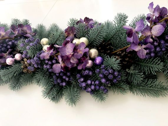 Гірлянда хвойна Premium лита 2,2 м блакитна | Зображення 2