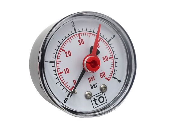 Манометр фронтальний 1/4" Ø50 0-4 bar toHacocи 1/125