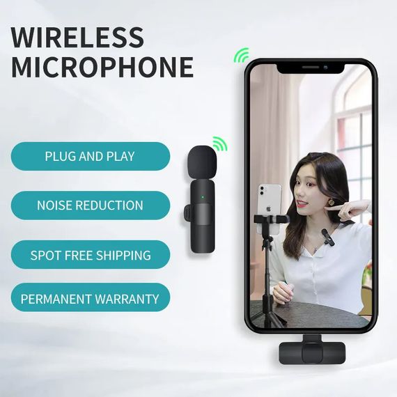 Микрофон петличный для телефона K9 Bluetooth 3in1 Lightning | Зображення 2