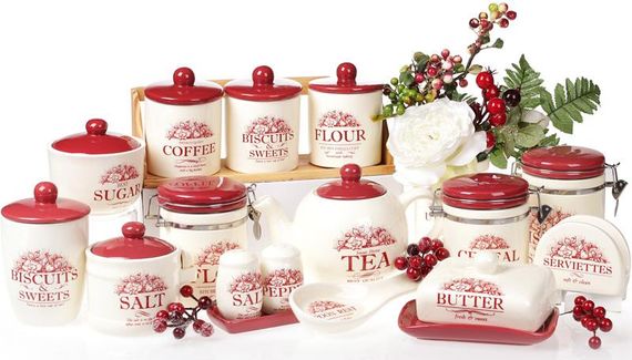 Банка керамічна "Англійська Шипшина FLOUR" 630мл для сипучих продуктів | Зображення 1