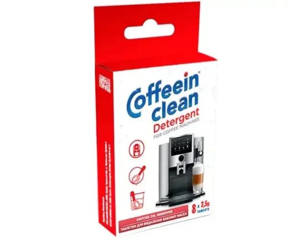 Средство для очистки кофейных масел Coffeein clean DETERGENT блистер 8 шт таблеток по 2.5 г