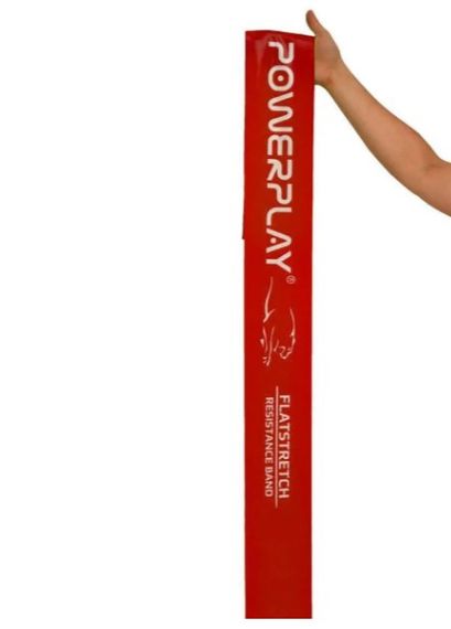 Стрічка-еспандер для фітнесу та реабілітації PowerPlay 4112 0.6 мм MediBand Heavy Червона (11 кг) (PP_4112_Red_Heavy) | Зображення 1