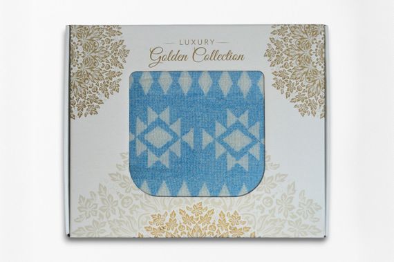 Муслінове покривало Kayra 210x250 см MP2, Блакитне | Зображення 8