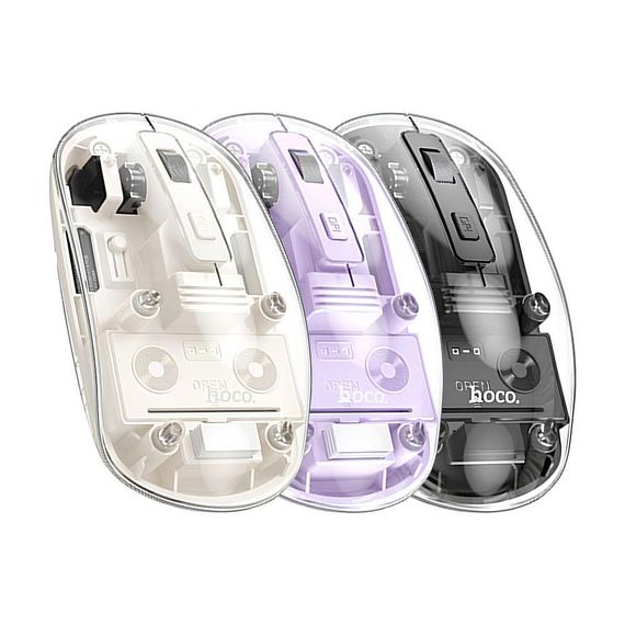Бездротова Миша Hoco GM29 Mysterious dual-mode (2.4G+ Bluetooth) silent Колір Бiлий | Зображення 1