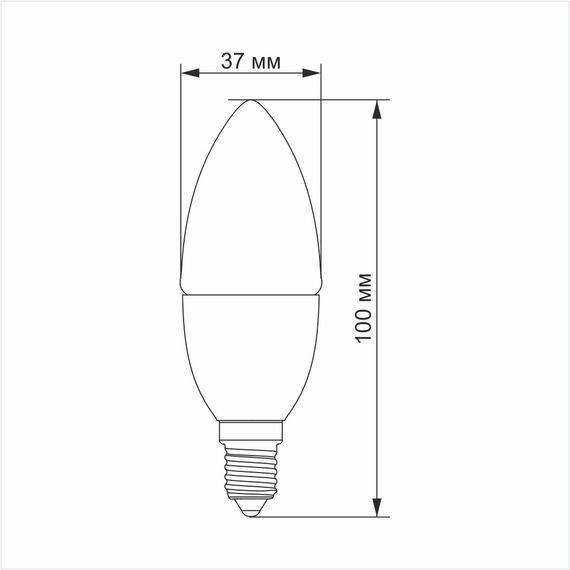 Лампа LED C37 6W E14 4100К 220V Titanum | Зображення 1