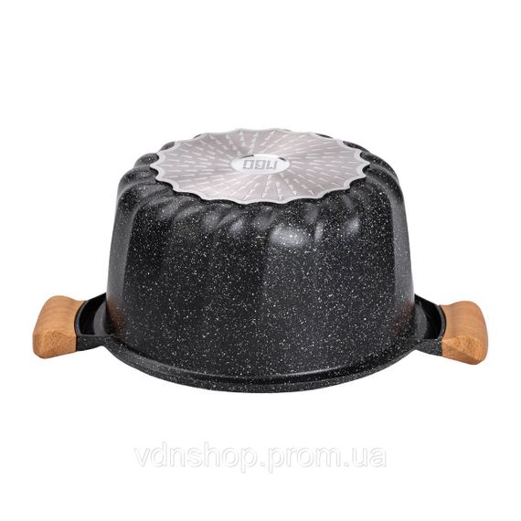 Велика алюмінієва каструля з кришкою, діаметр 28 см, з антипригарним покриттям, 8 літрів HP-4-434B | Зображення 2