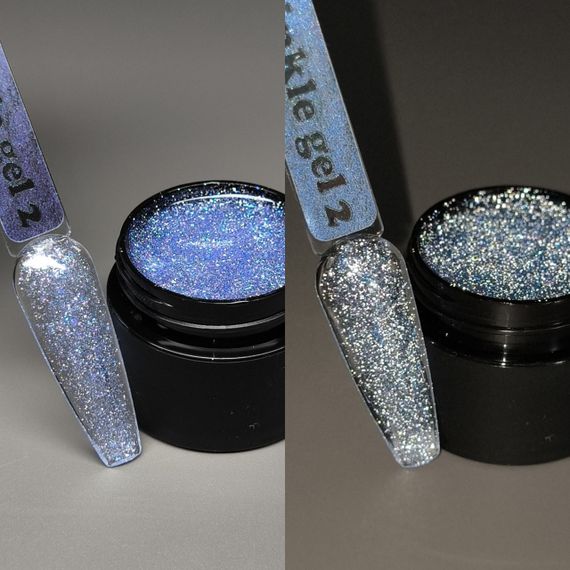 Гель для наращивания Mi Twinkle №2 Builder Gel (светоотражающий голубой) 30мл | Зображення 1