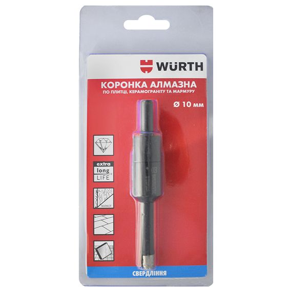 Алмазна коронка для сухого свердління плитки M14 Ø10мм | Зображення 1