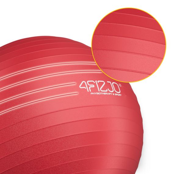 М'яч для фітнесу (фітбол) 4FIZJO 85 см Anti-Burst Red (P-5907739316387) | Зображення 1