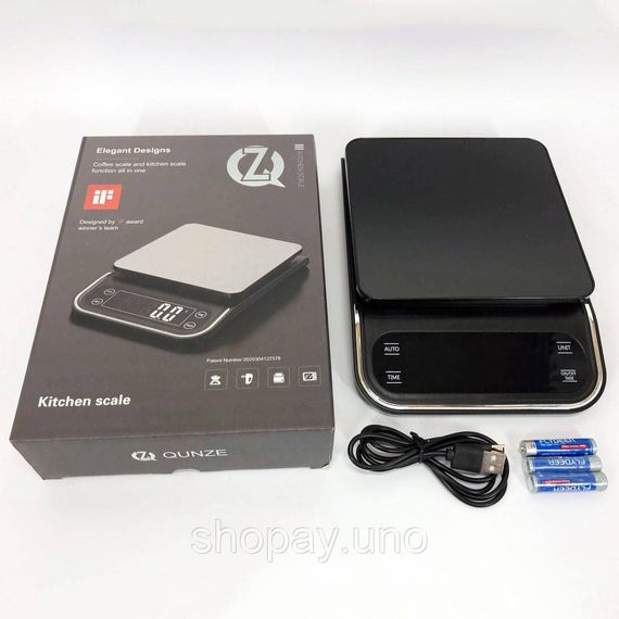 Ваги кухонні X-1, 5кг (0,1г), 3xAAA/USB, електронні ваги для зважування продуктів, кулінарні ваги | Зображення 2