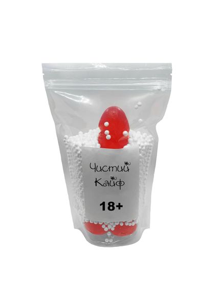 Крафтове мило-член із присоскою Чистий Кайф Red size L, натуральне | Зображення 3