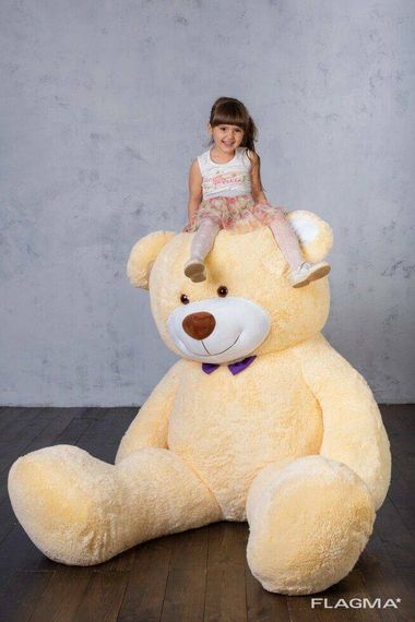 Огромный мягкий мишка Yarokuz Уильям 250 см Персиковый | Зображення 2