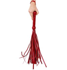 Флоггер маленький / мартинет, 30 хвостов по 35 см, цвет красный sexstyle