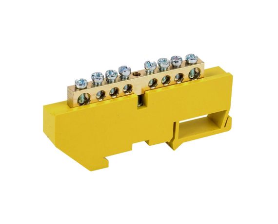 Шина изолированная «N/PE» на DIN-рейку ШЛІ6х9-8 желтый Ny95503125