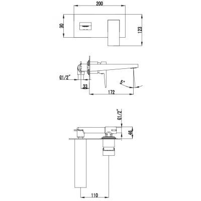 Змішувач для раковини Omnires Fresh chrome (FR7115CR) | Зображення 1