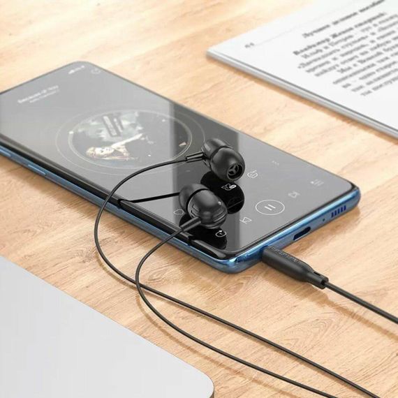 Навушники BOROFONE BM77 Ascending universal headset with microphone Black | Зображення 1