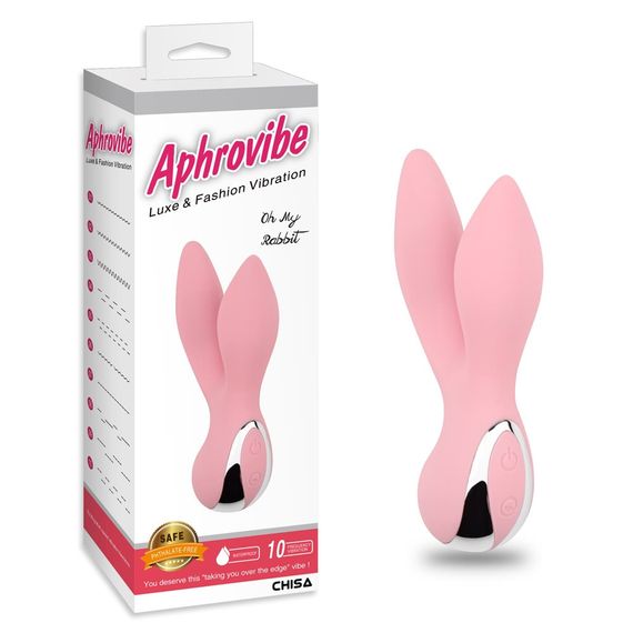 Вібратор кролик стимулятор Chisa Aphrovibe Light Pink Oh My Rabbit — 10 режимів, силікон, водонепроникний | Зображення 1