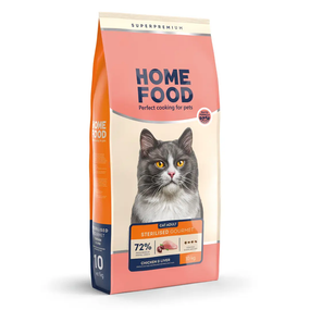 Сухий корм Hoom Food Sterilised Gourmet для вибагливих стерилізованих котів, курка та печінка 10кг