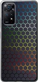 Чехол на Xiaomi Redmi Note 11 Переливающиеся соты из силикона FCh_010172