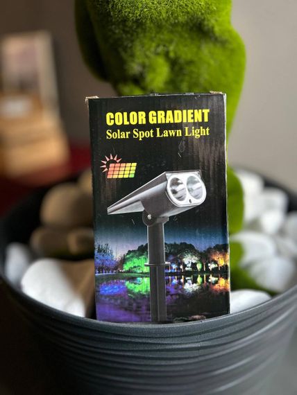 Садовий LED світильник на сонячній батареї Color Gradient Solar Spot Lawn Light | Зображення 2