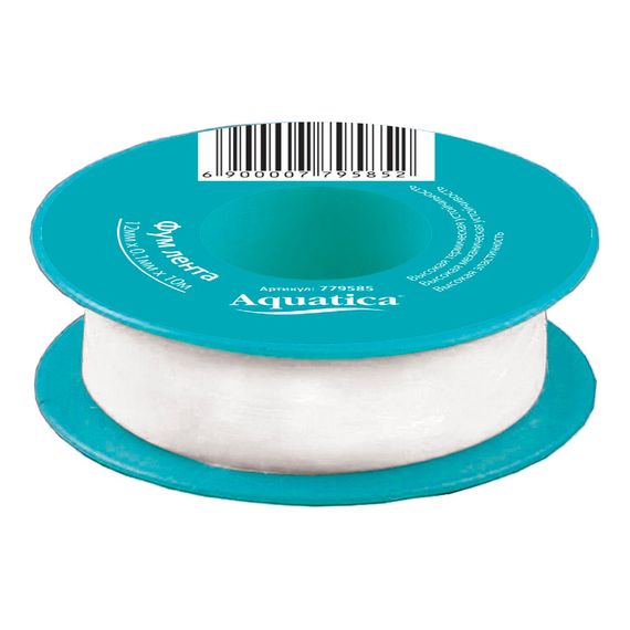 Фум стрічка 12 мм*10 м 100 мкм Aquatica