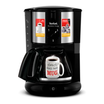 Капельная кофеварка Tefal SUBITO MUG CM290838, механика, 1000ВТ, 1,25л, черная/нержавеющая сталь (CM290838) | Зображення 3