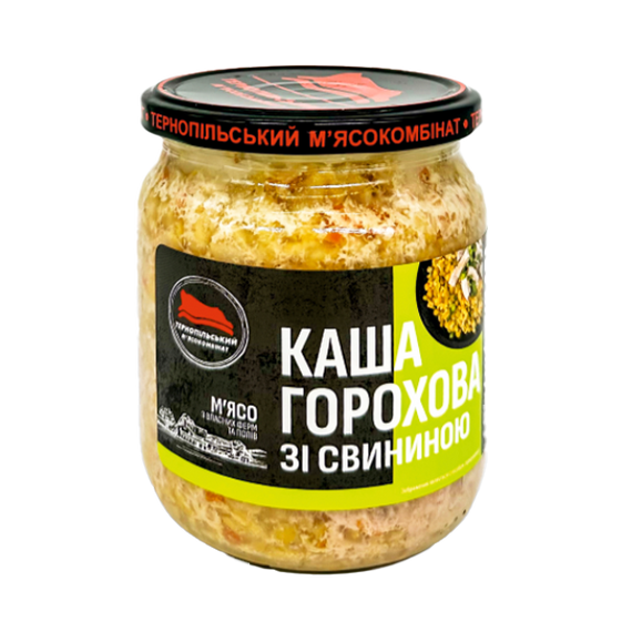 Каша горохова зі свининою Тернопільський м'ясокомбінат 500 г