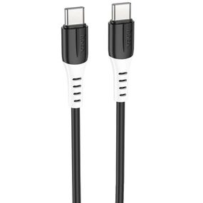 Дата кабель Hoco X82 Silicone Type-C to Type-C 60W (1m) Black