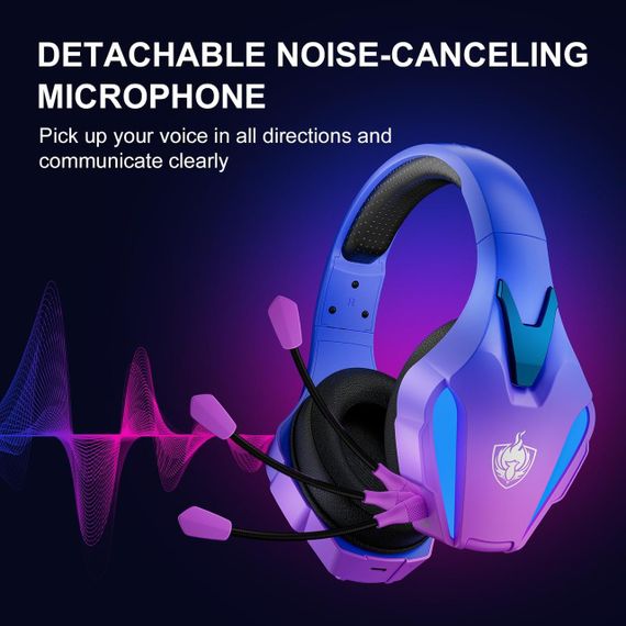 Бездротова ігрова гарнітура PHOINIKAS — для PS4, PS5, PC, Switch (2.4 ГГц, знімний мікрофон) | Зображення 1