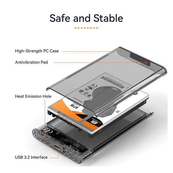 Кишеня зовнішня Maiwo 2.5" SATA/SSD HDD - USB3.0 (K2510B) | Зображення 5
