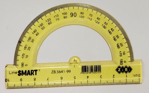 Транспортир 100 мм, тонований, SMART Line ZB.5641-99 ZiBi (4823078930255) Жовтий