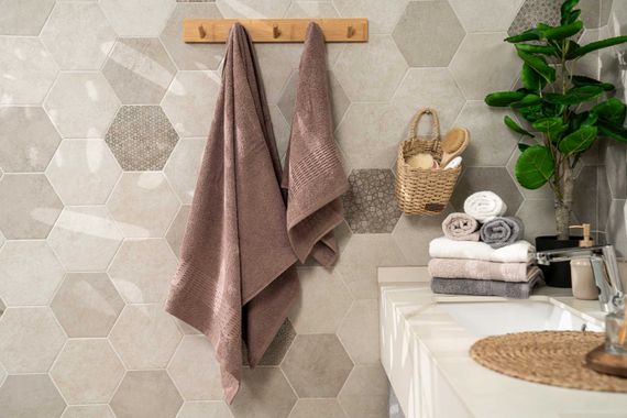 Набір рушників махрових Ardesto Lotus, 50х90см, 70х140см, 2шт, 100% бавовна, какао (ART2357CA) | Зображення 1