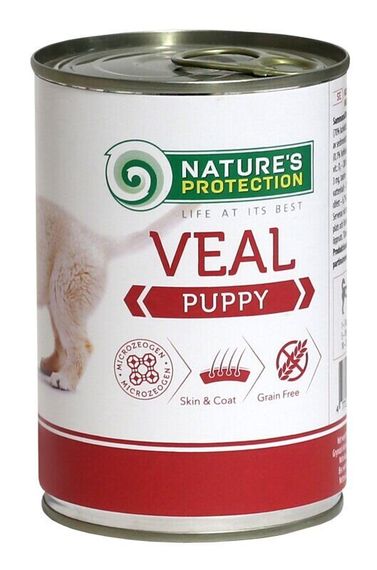 Корм Nature's Protection Puppy Veal вологий з телятиною для щенят 800 гр