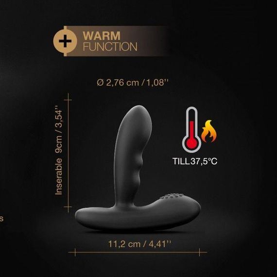 Массажеры простаты Dorcel P-Stroker с пультом ДУ, подогревом и точечным массажем, два мотора sexstyle | Зображення 6